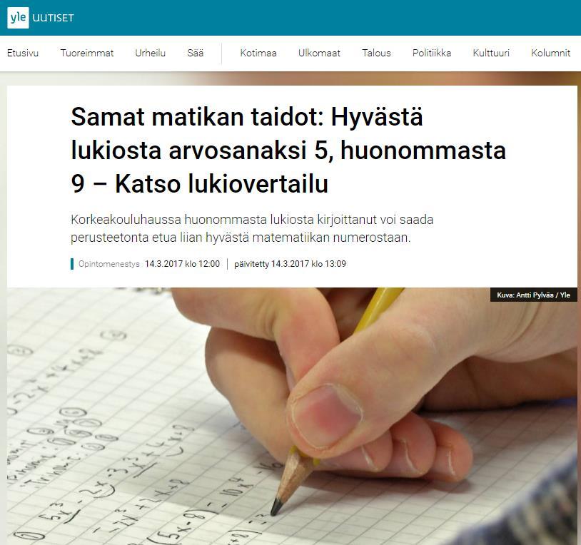 Jari Metsämuuronen, Matematiikan pitkittäisarvioinnin julkistamistilaisuus (2017, Karvi)