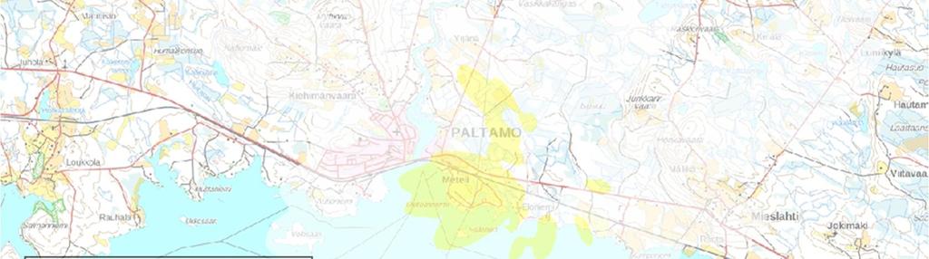 2015) alueella, joka sijaitsee 2-4,5 km itäkoilliseen tehdasalueelta (välillä Junkkarinvaara-Myllypuron ls-alue). Leveydeltään alue on maksimissaan noin 1 km ja pinta-ala noin 1 km 2.