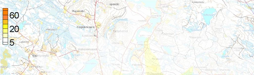 VE3 Liite 2-21 maksimipitoisuus 76,2 μg/m 3 Kuva 21.