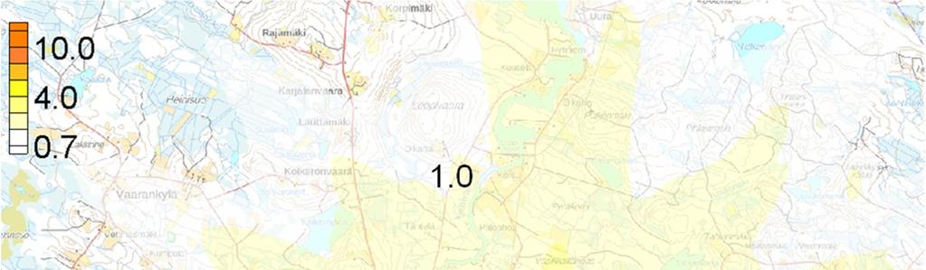 VE3 Liite 2-23 maksimipitoisuus 11,5 μg/m 3 Kuva 23.