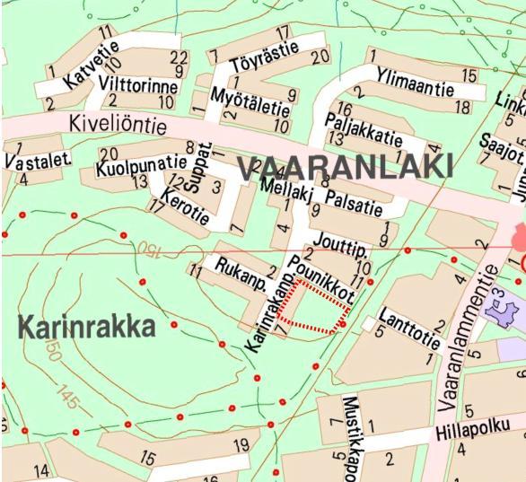 3 1.2 Kaava-alueen sijainti Suunnittelualue sijaitsee Rovaniemen 8. kaupunginosassa Karinrakan alueella Pounikkotiellä. Suunnittelualue on osa Karinrakan virkistysaluetta.