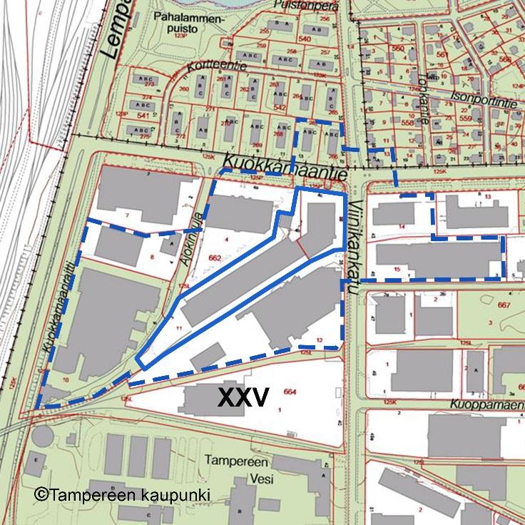 XXV (VIHIOJA), VIINIKANKATU 36 JA KUOKKAMAANTIE 4B, KÄYTTÖTARKOITUKSEN MUUTOS JA RAKENNUSOIKEUDEN LISÄÄMINEN Asemakaava nro 8743 Diaarinumero: TRE:5394/10.02.01/2017 ASEMAKAAVAMUUTOKSEN SELOSTUS 6.12.