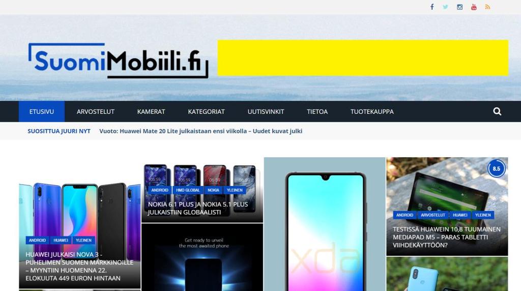 SuomiMobiili Display SuomiMobiili Display on yksi suosituimmista mainospaikoista.
