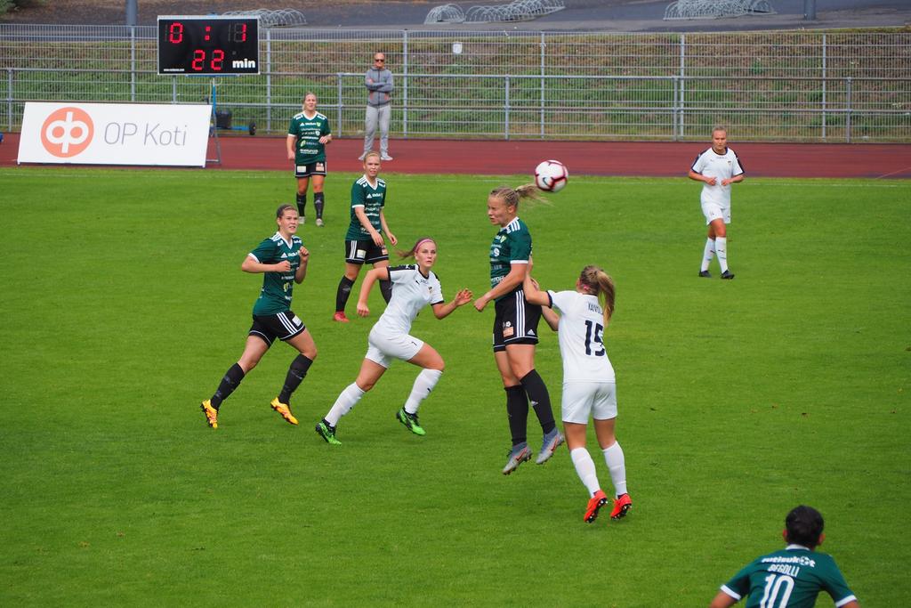 NAISTEN LIIGA 8. kierros JyPK Honka NAISTEN LIIGA - SARJATAULUKKO - (0-) Maalit:. 0- Kindstedt, 6. 0- Punsar, 6. - Begolli, 7. - Majasaari (oma maali) TPS HJK - (-) Maalit:. 0- Sainio,.