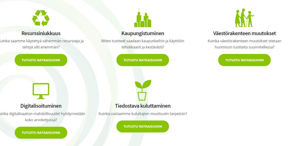 Hankkeen taustaa Megatrendit Lähde: https://www.uusipuu.