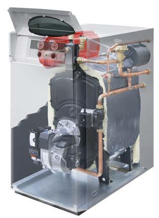 Includes a coil type DHW heat exchanger for greater autonomy of operation and durability.