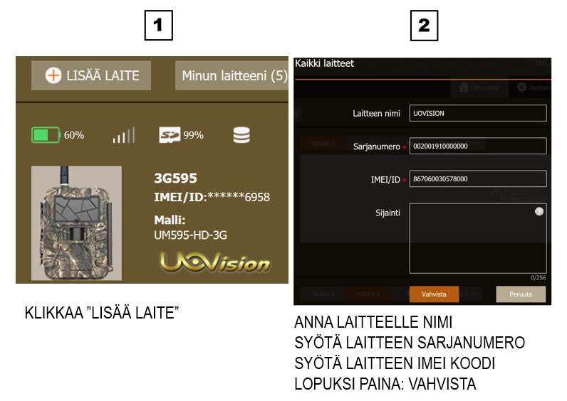 Nämä kysytään LinckEazi pilvipalvelussa, kun olet ensin rekisteröitynyt ja kohdassa LISÄÄ KAMERA.