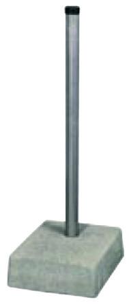 Kiinnikepanta Ø 60 mm pylväälle tuotenumero 28502 valmistusmateriaali RST Siti 30 ja 60 l, Ø 60 mm pylväälle 2 kpl/roskakori