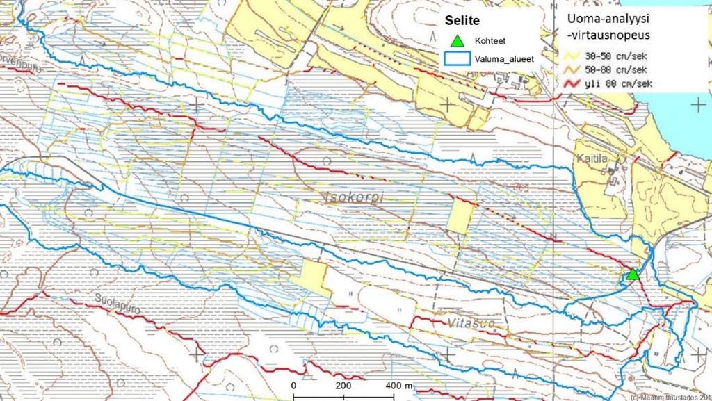 ALUEELLINEN SUUNNITELMA 3 (18) Toimenpiteiden kuvaus Toimenpide 1. Isonkorvenpuro Isonkorvenpuron kohteen yläpuolinen valuma alue on noin 400 ha.