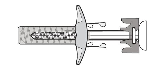 Innan du genomför injektionen Figur C: nålskyddet är inte aktiverat sprutan är klar för användning Figur D: nålskyddet är aktiverat använd inte sprutan o o Här är nålskyddet INTE AKTIVERAT.