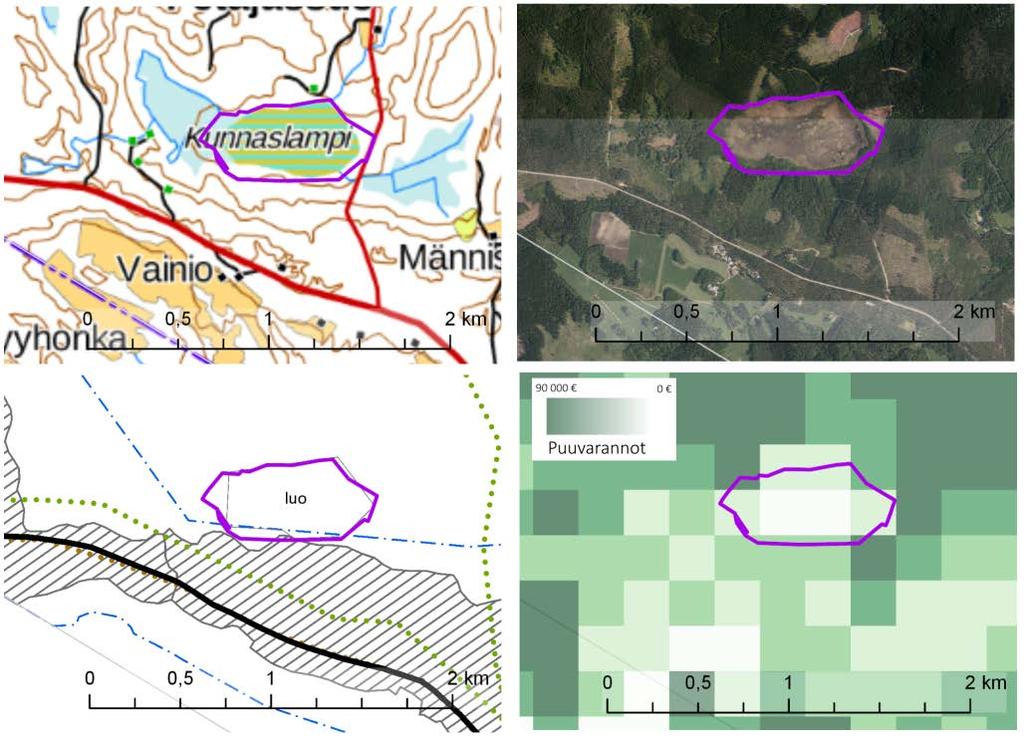 Soidensuojelun täydennysehdotuksen kohde KUNNASLAMPI Kähöjärvensuo (32 ha) sijaitsee Iitissä Vuolenkoskelta länteen.
