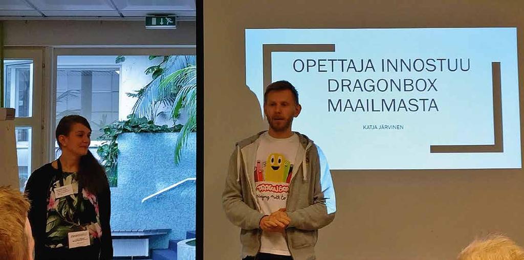 Katja Järvinen ja Pekka Peura kertovat eeemelikilpailun voittaneesta DragonBox-koulusta.