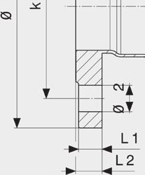 18 8 L = leveys Ø = halkaisija k = pultin halkaisija Ø =