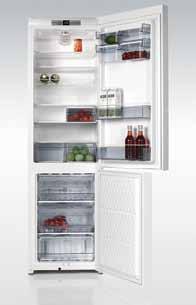 Yhdistelmäkaapit Yhdistelmäkaappi, jossa 156 litran jääkaappi ja 89 litran pakastin Soft design Energialuokka A+ (243 kwh vuodessa) AirSystem varmistaa tasaisen lämpötilan BigDoorSystem helpottaa