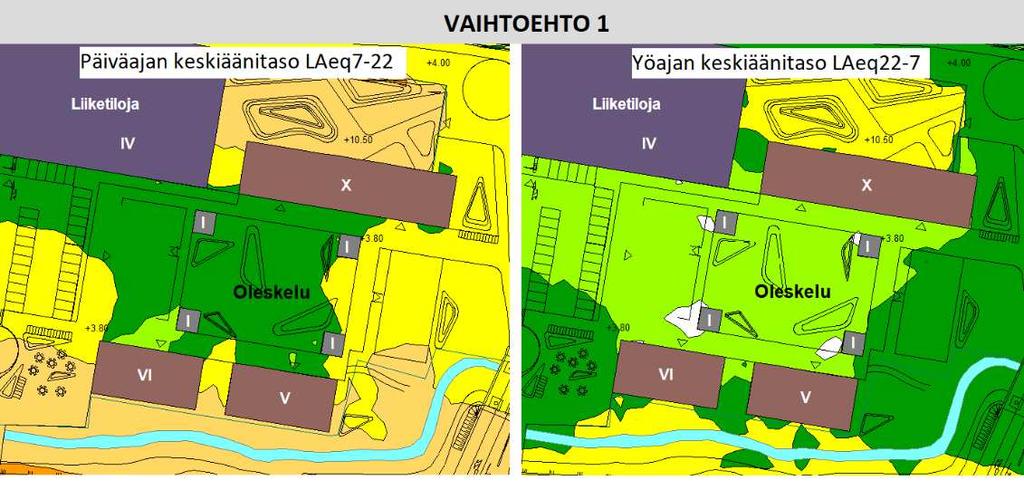 Meluselvitys Asemakaavan muutos Perkkaa B (alue 113810), Leppävaara Hatsinanpuisto, Espoo 15.3.2018 Kuva 4. aihtoehdot 1 ja 2: Asuinrakennukset, joiden rakentuminen 4.