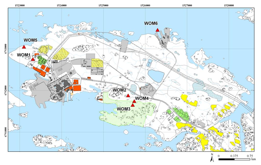 Bulk precipitation and stand throughfall are measured as a part of the forest monitoring system, on a network called MRK, and the results are presented with other forest monitoring results (Section 3.