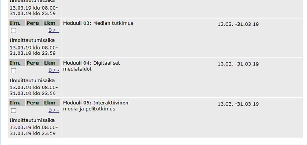 Tämä moduulivalinta on tarkoitettu toisen vuosikurssin opiskelijoille eli kevään 2019 valinta koskee