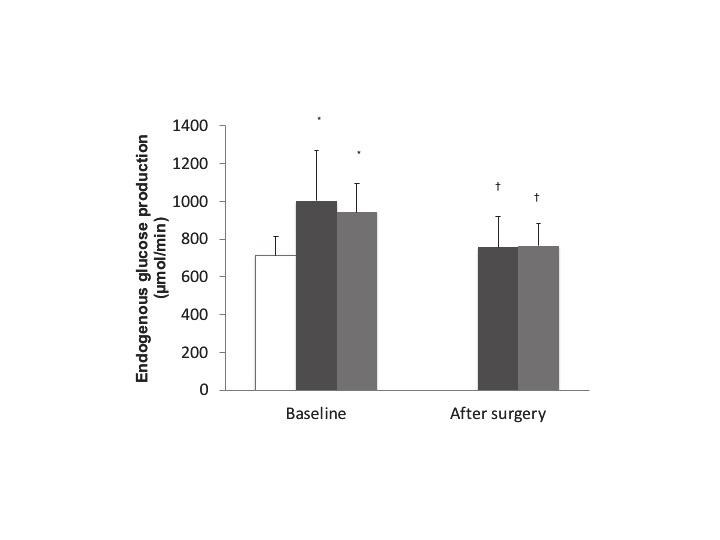 Results 53 Figure 7. Liver fat content and volume. Data are expressed as mean (SD). *p<0.05 vs. control group and #p<0.05 vs. preoperative. Modified from Immonen et al.