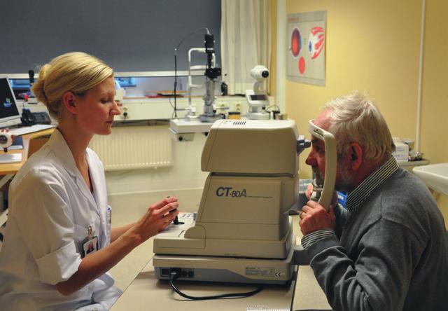 Valokuvat: Örjan Andersson Tutkimus ja diagnoosi Voit kääntyä terveyskeskuslääkärin tai optikon puoleen, jos huomaat, että näkökenttäsi osittain häviää ja sinä epäilet sairastavasi glaukoomaa.