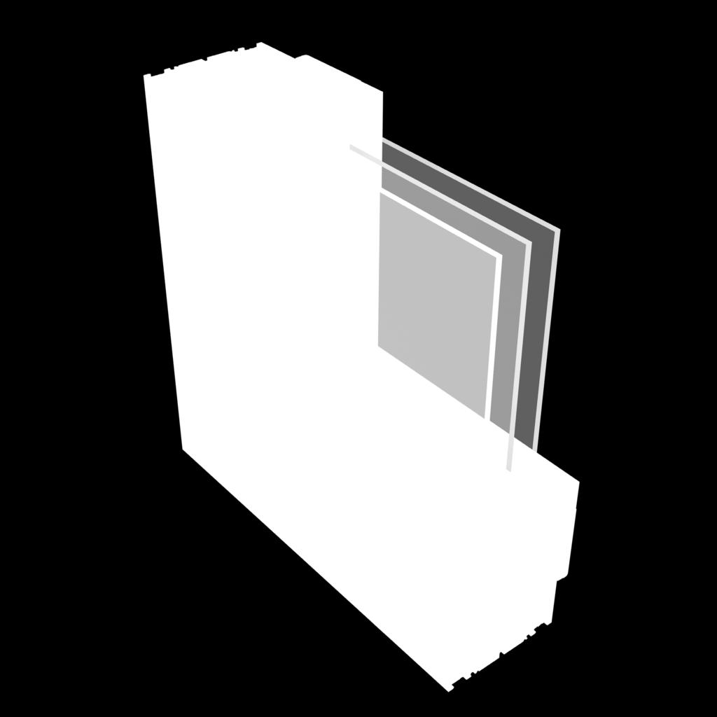 window U w = 0,66-0,75 W/m K U f = 0,76-0,78 W/m K U g = 0,5-0,6 W/m K,3 x,48 m