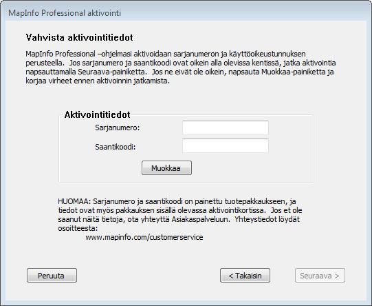 Ohjattu aktivointi -apuohjelma käyttää tuotteen aktivoinnissa asennuksen aikana annettua sarjanumeroa ja aktivointikoodia ja hakee yhden yrityksen ostamista lisensseistä ja liittää sen