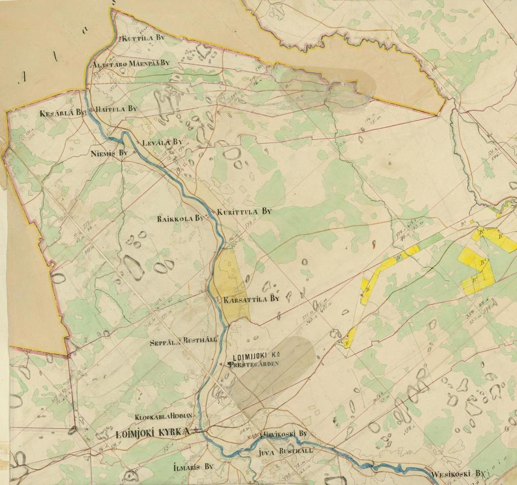 Kartta: Kansallisarkisto, Maanmittaushallituksen historiallinen