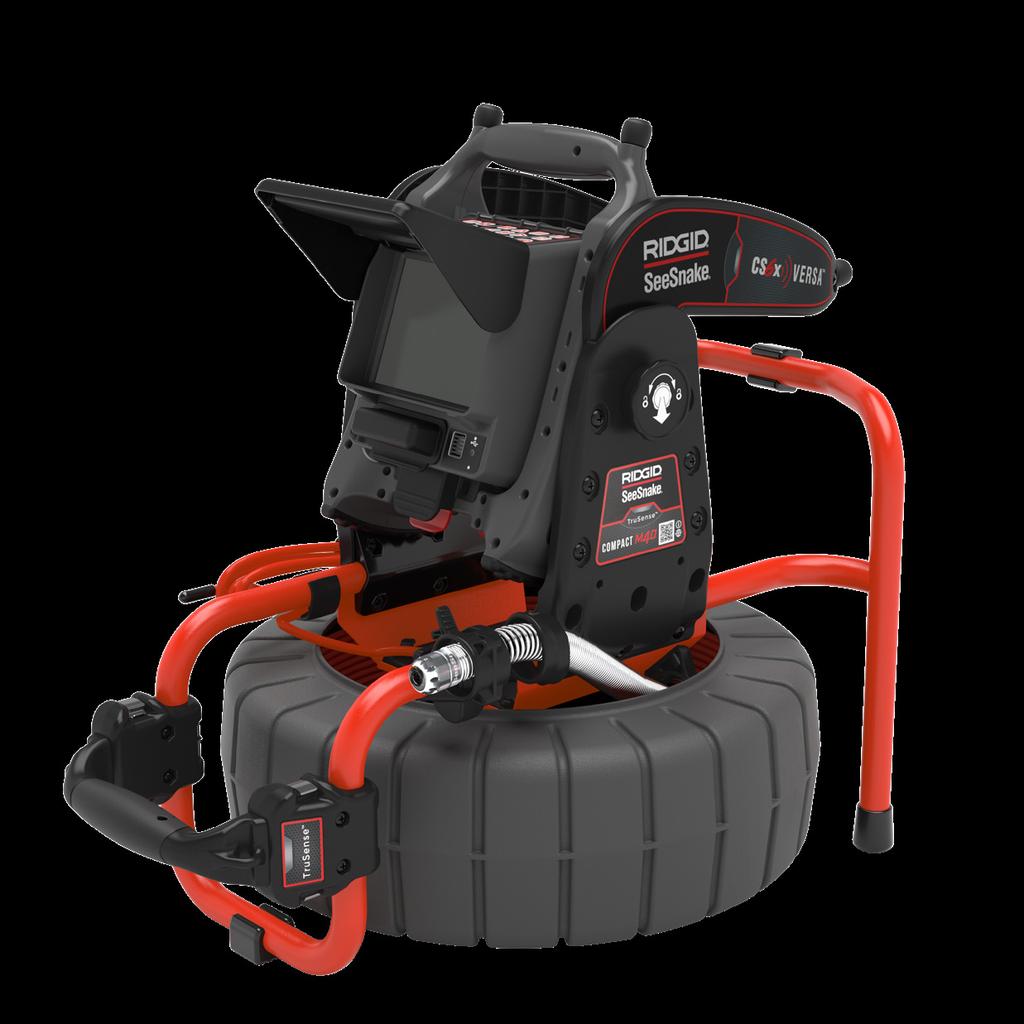 Compact M40:n yleiskuva Kuvaus RIDGID SeeSnake Compact M40 -kamerakela on helppo ja nopea asentaa, ja se selviytyy mitä erilaisimmista ja vaativimmista tarkastusolosuhteista.