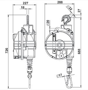 650412 Tecna 9522 30 40 kg 650413 Tecna 9523 40 50 kg 650414 Tecna 9524 50 60 kg 650415 Tecna 9525 60 70 kg RST-vaijeri 3000 mm, lattialta lukittava, alumiinirunko 650230 Tecna 9432B 20 25 kg