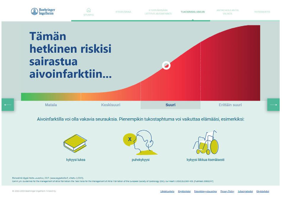 Yhdessä potilaan kanssa Yhdessä potilaan kanssa Lääkäreille: Hoitajille: Näin onnistut päätöksenteossa eteisvärinää sairastavan potilaan kanssa Potilaan ohjauskansio Demonstroi animaatioiden avulla,