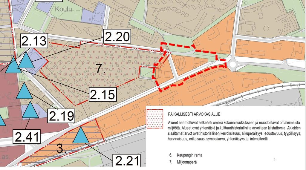Yleiskaavassa suunnittelualue on osoitettu palveluille ja asumiselle.