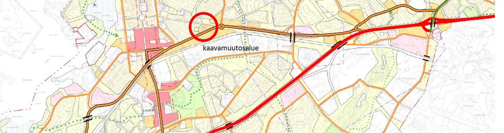 välittävinä väylinä. Liittymät voivat olla neli- ja kolmihaaraliittymiä sekä kiertoliittymiä.