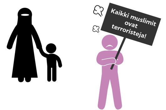 Jaa oppilaille valkoinen pieni paperinpala. Pyydä oppilaita kirjoittamaan jokin oma ennakkoluulonsa ylös YKSIN. Paperit taitetaan ja laitetaan pöydälle, sitä ei näytetä muille. Palataan myöhemmin.