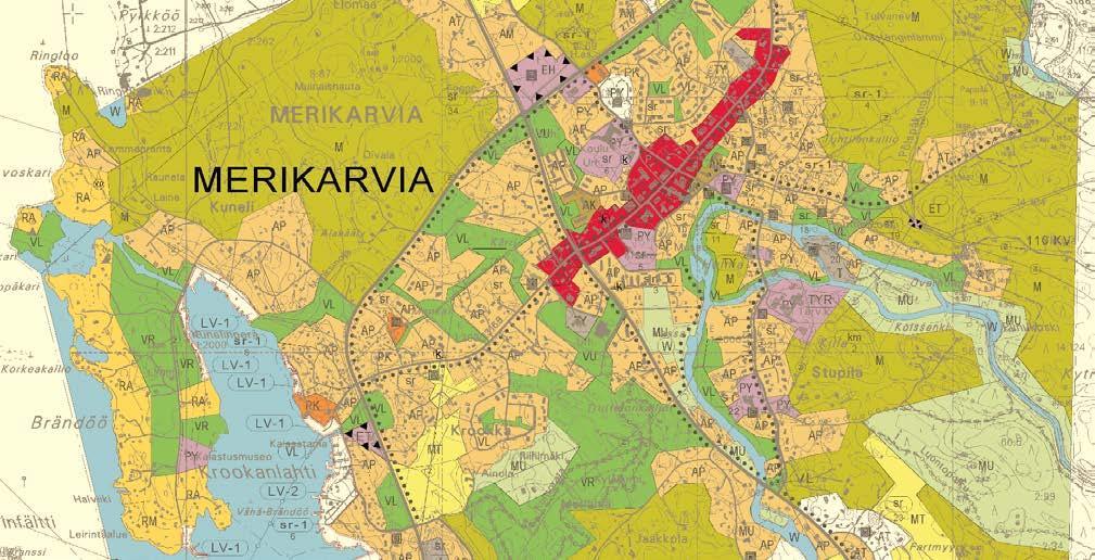 13 Merikarvian Kirkonkylän Tuorilan osayleiskaava 19.3.2001 Merikarvian Kirkonkylän Tuorilan osayleiskaavassa on määritelty kunnan keskustaalueen ja Tuorilan alueen maankäytön pääperiaatteet.
