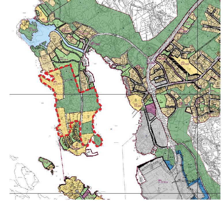 28 VUOSINA 2018-2020 KAAVOITETTAVAT ALUEET Brändöön länsirannan keskivaiheen ranta-asemakaavan päivitys. Brändöön keskiosan asemakaava on selkeästi vanhentunut.