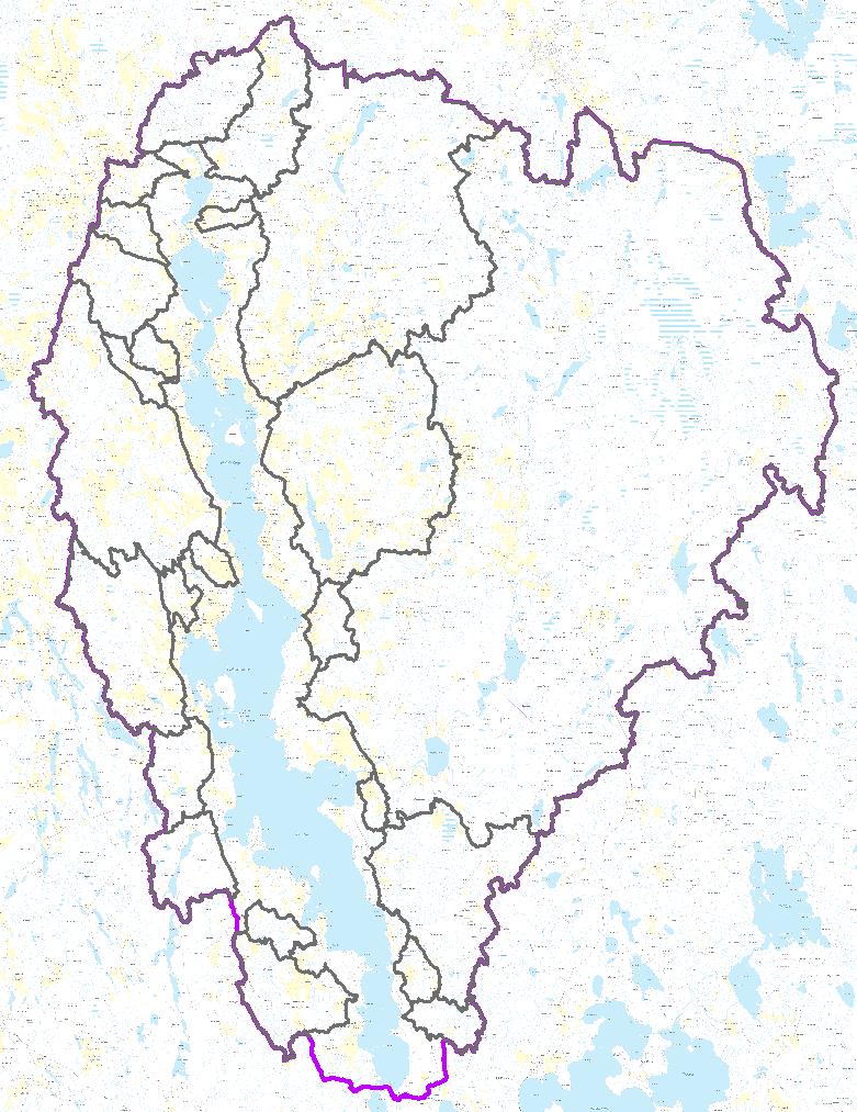 Ähtärinjärven valuma alue n. 483 km 2 Ähtärinsalmen sillalla.