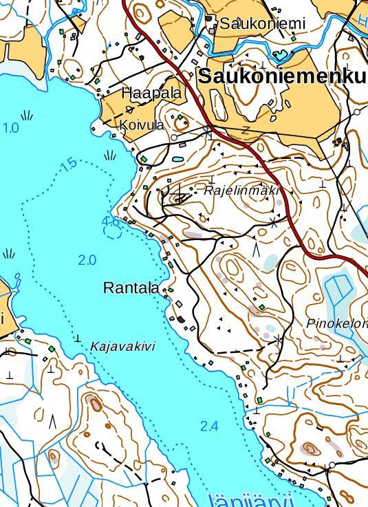 6 KUVA 2 - Jänijärven pohjoispää. (Paikkatietoikkuna) 3.1 Uomat Tutkimuksen kohteena oli myös kolme pienempää uomaa. Ne sijaitsevat Yli-Tokon tilan ja Kärjensuon välisellä alueella.
