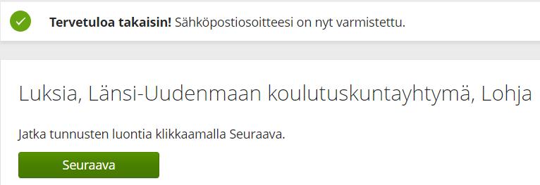 Huoltajatunnuksen aktivoiminen Luksian Wilmaan 1.1 Uuden huoltajatunnuksen aktivoiminen avainkoodilla Avaa internet-osoite https://wilma.luksia.