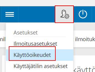 Klikkaa Asetukset (silhuetti-ikoni oikeassa yläkulmassa) ja Käyttöoikeudet Klikkaa seuraavalla ikkunalla Lisää rooli Lisättävän opiskelijan tiedot aktivoidaan Luksian opintotoimiston lähettämällä