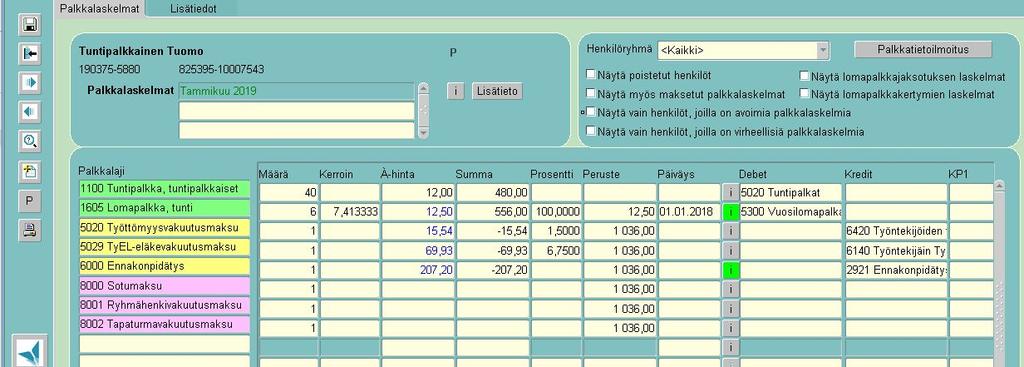 Eli tässä tapauksessa kerroin noudetaan 30 lomapäivän perusteella ja palkansaajalla on jäljellä 10 pitämätöntä lomapäivää lomavuoden 2018 kertymästä.