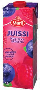 10 kk Mustikka-vadelmamehujuoma 1 l