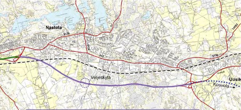 Selostus A-2741 14 (31) Suunnittelualueen melutaso jää yöllä pohjoisosassa alle 40 dba ja eteläosassa pääosin alle 45