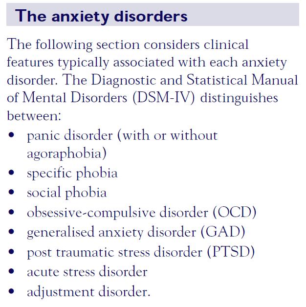 110919 Ahdistuneisuushäiriöt (muutokset DSM-IVTRàDSM-5) The the former DSM-IV category of Anxiety Disorders became three separate categories in DSM-5. These three categories are: 1.