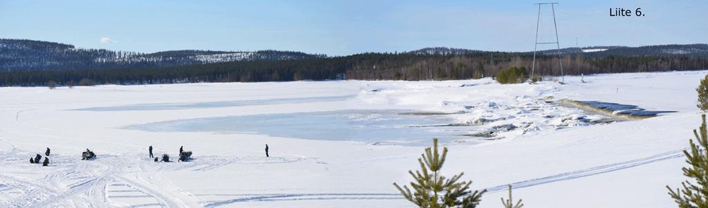 Piilopadolla (ks. kartassa yläosassa kaksivärisellä: harhauttavan vuolas vaikutelma)) talvella todellisuudessa hyvin pieni virtaus, ks. kuva alla.