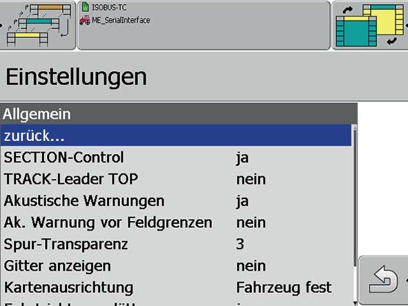 Käyttö QUANTRON-Guide Section Controlin aktivointi Ennen navigointia on
