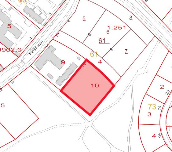 Kuopion kaupunki Pöytäkirja 5/2019 16 (56) 57 kuva 2: tontti 297-34-61-10 Tontti 297-34-61-10 on asemakaavassa osoitettu asuinrakennusten korttelialueeksi (A).