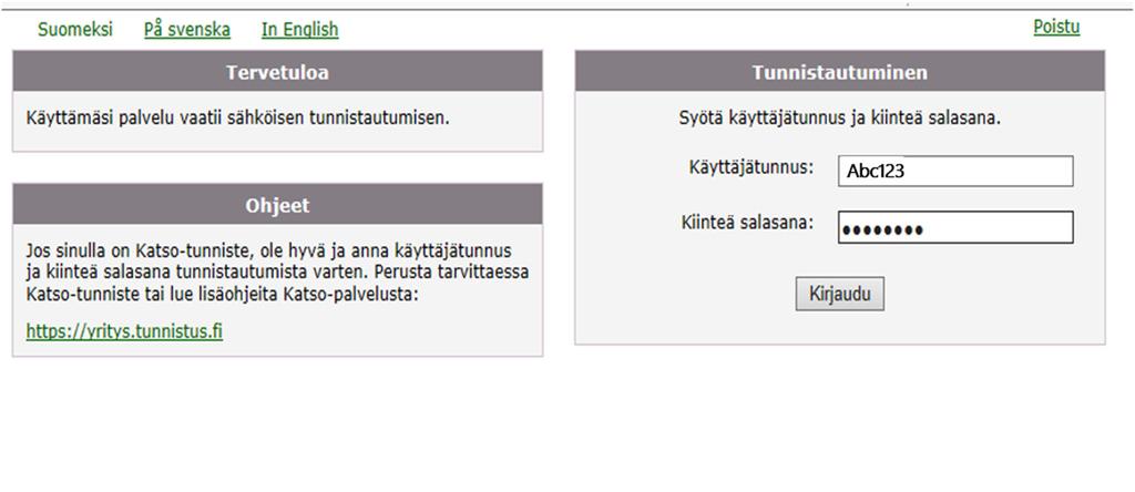 Tiedoston lähettämisen vaiheet 4/7 Tunnistaudu henkilökohtaisilla