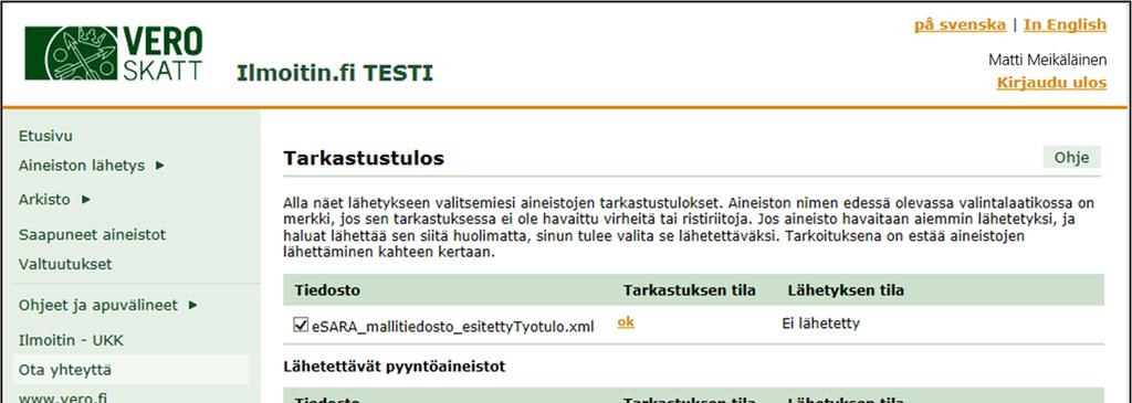 Tiedoston lähettämisen vaiheet