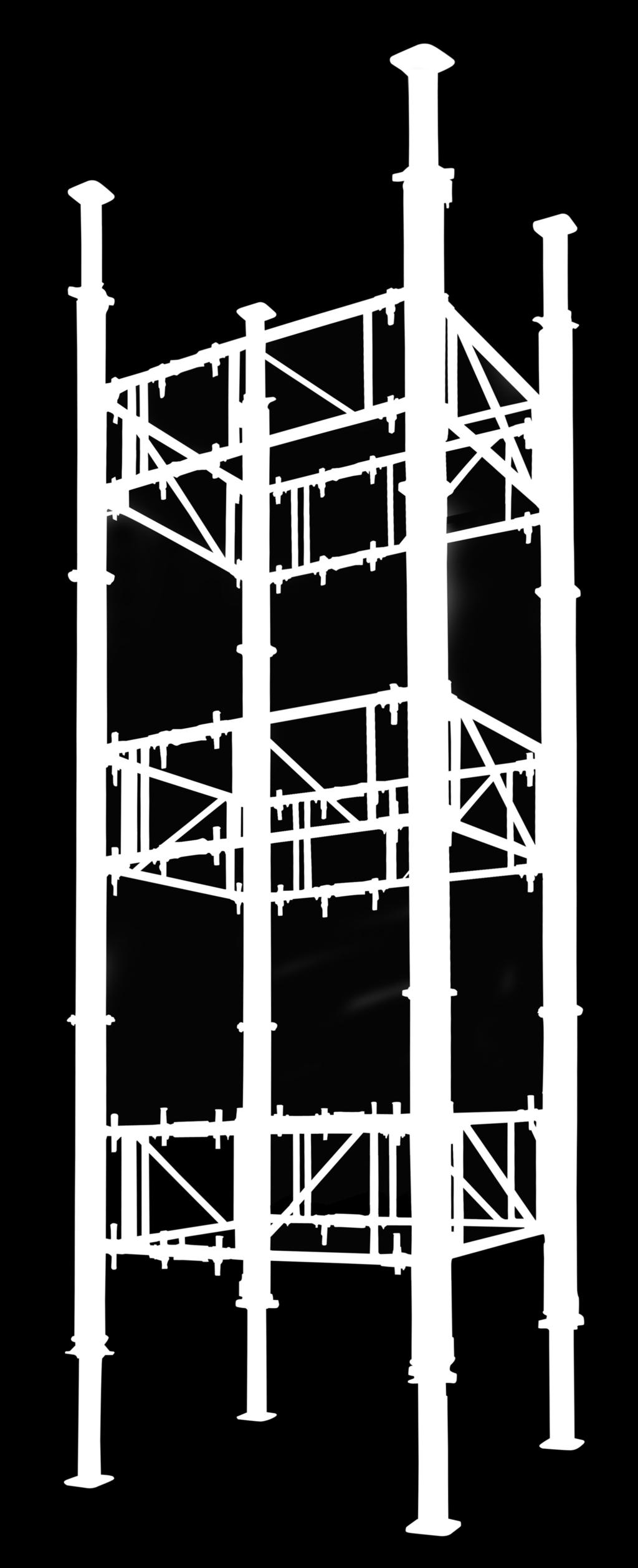 E Estensione Estensione utilizzabile come collegamento tra 2 basi di 2 puntelli per estendere l altezza di carico della torre.