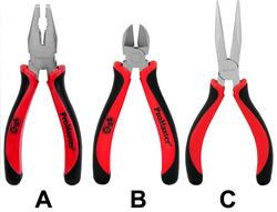 3/30 PIHDIT ProMaster materiaali hiiliteräs (55#) nikkelirautaseos pinnoite keskiötappi tavallista lähempänä leukoja, jolloin saadaan suurempi voima leikkaamiseen ergonomisesti muotoillut kädensijat