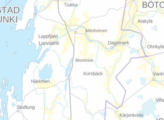 3 1. PERUS- JA TUNNISTETIEDOT 1.1 Tunnistetiedot Kaavoitettava alue sijaitsee Dagsmarkissa Kristiinankaupungissa. Alue, jota kaavoitus koskee, on ennestään osayleiskaava-aluetta.